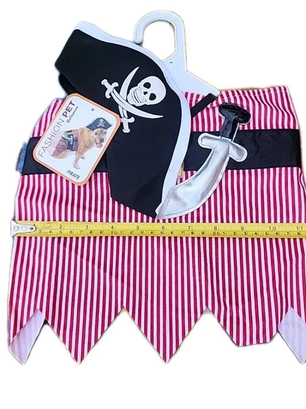 Fashion Pet Halloween Pirate Hat & Belly Band W/Sword Dog Pet Sz XL Costume